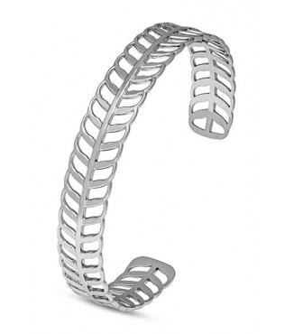 Bracelet Femme en acier inoxydable Manchette ajouré- LOOKEVEN - 1
