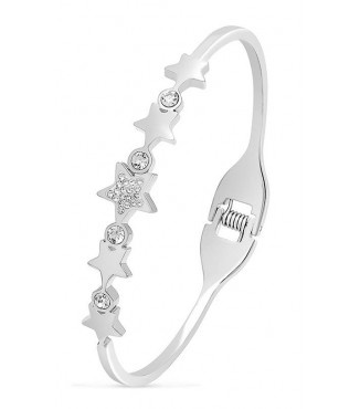 Bracelet étoile en acier inoxydable Argenté  - Lookeven Paris
