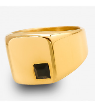 BAGUE HOMME LÉO EN ACIER INOXYDABLE
