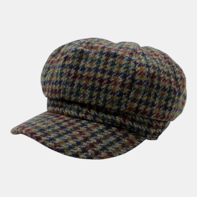 Casquette Gavroche Tweed 22238 en laine mélangée