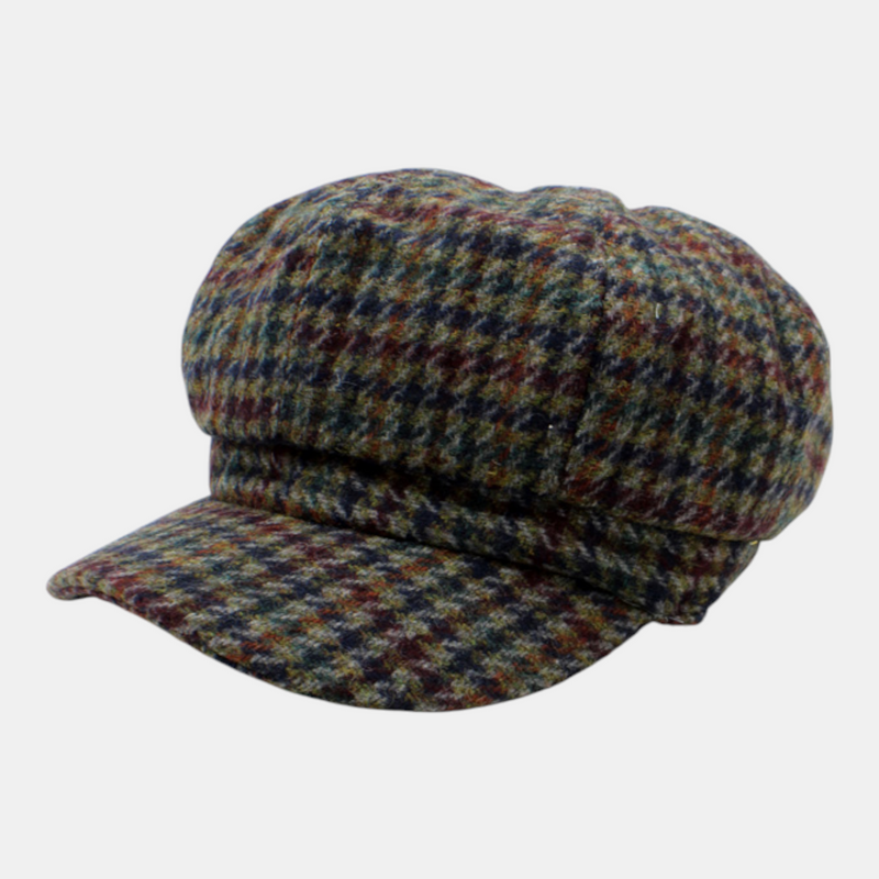 Casquette Gavroche Tweed 22238 en laine mélangée