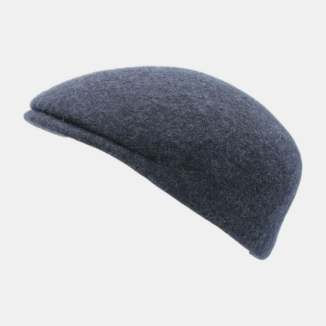 Casquette plate bleu marine chiné