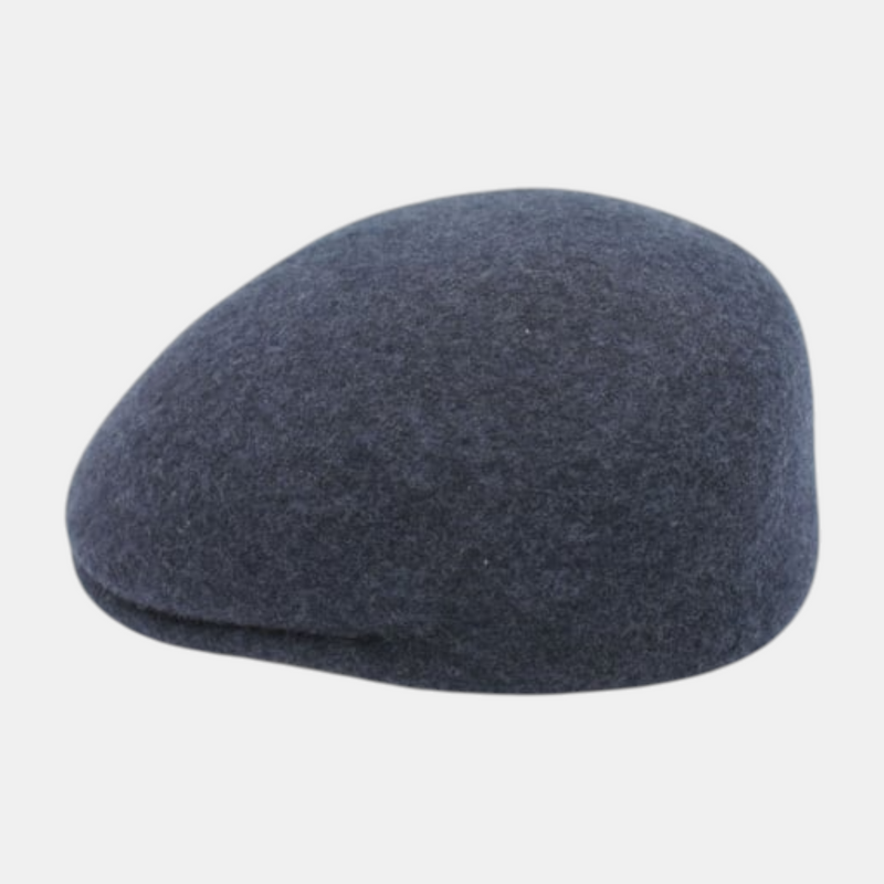 Casquette plate bleu marine chiné