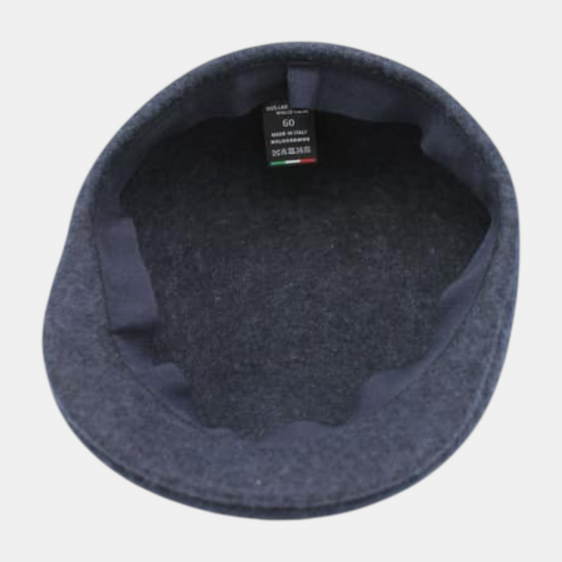 Casquette plate bleu marine chiné