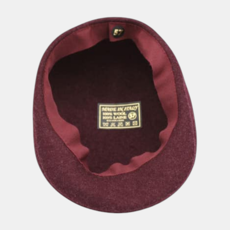 Casquette plate bordeaux chiné