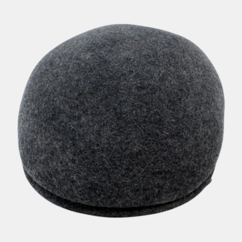 Casquette plate gris foncé chiné