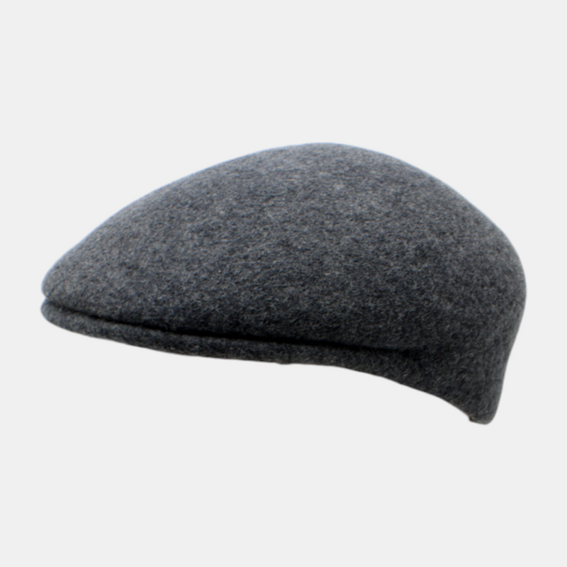 Casquette plate gris foncé chiné