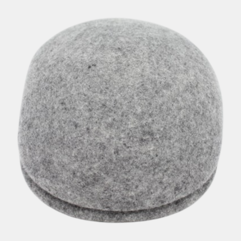 Casquette plate gris clair chiné