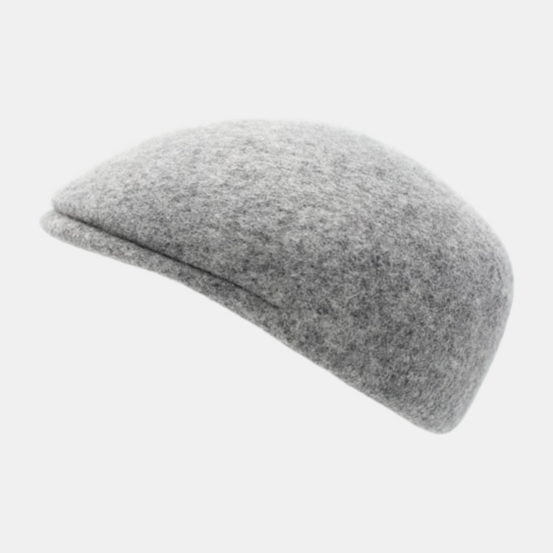 Casquette plate gris clair chiné