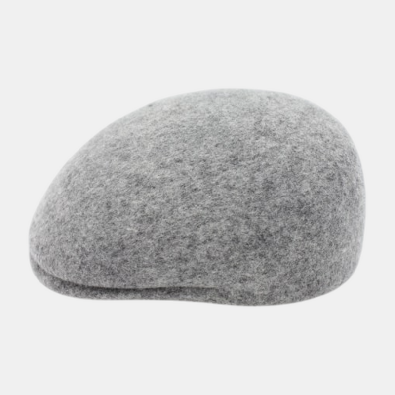 Casquette plate gris clair chiné