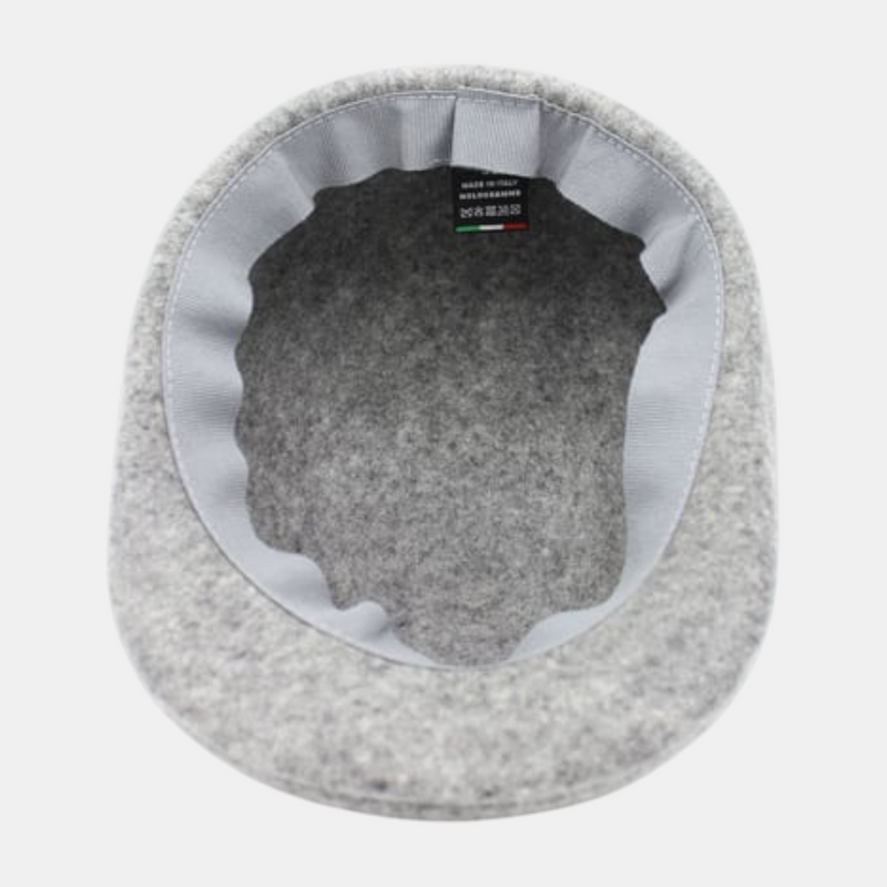 Casquette plate gris clair chiné