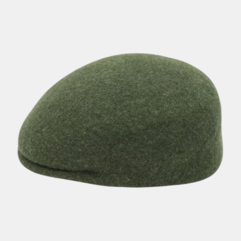 Casquette plate kaki chiné