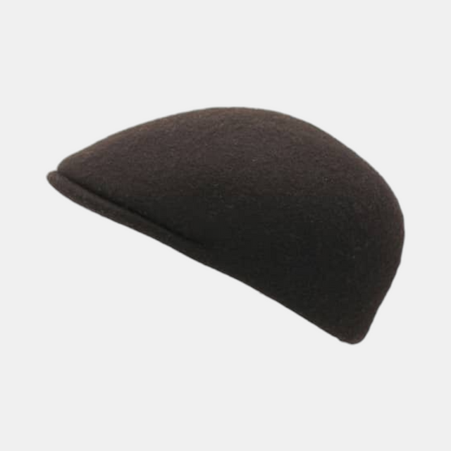 Casquette plate marron