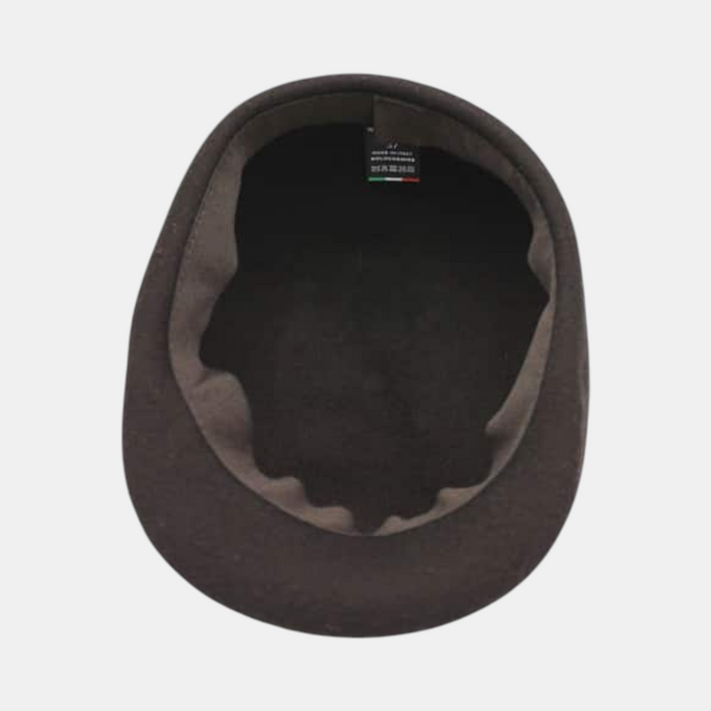 Casquette plate marron