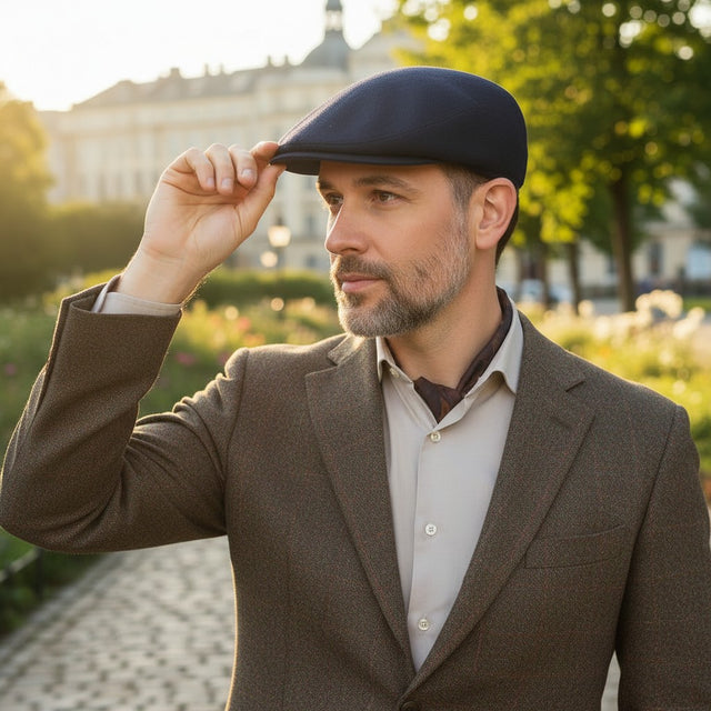 Casquette plate noir