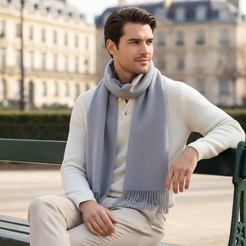 Écharpe classique gris