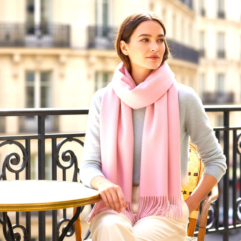 Écharpe classique rose