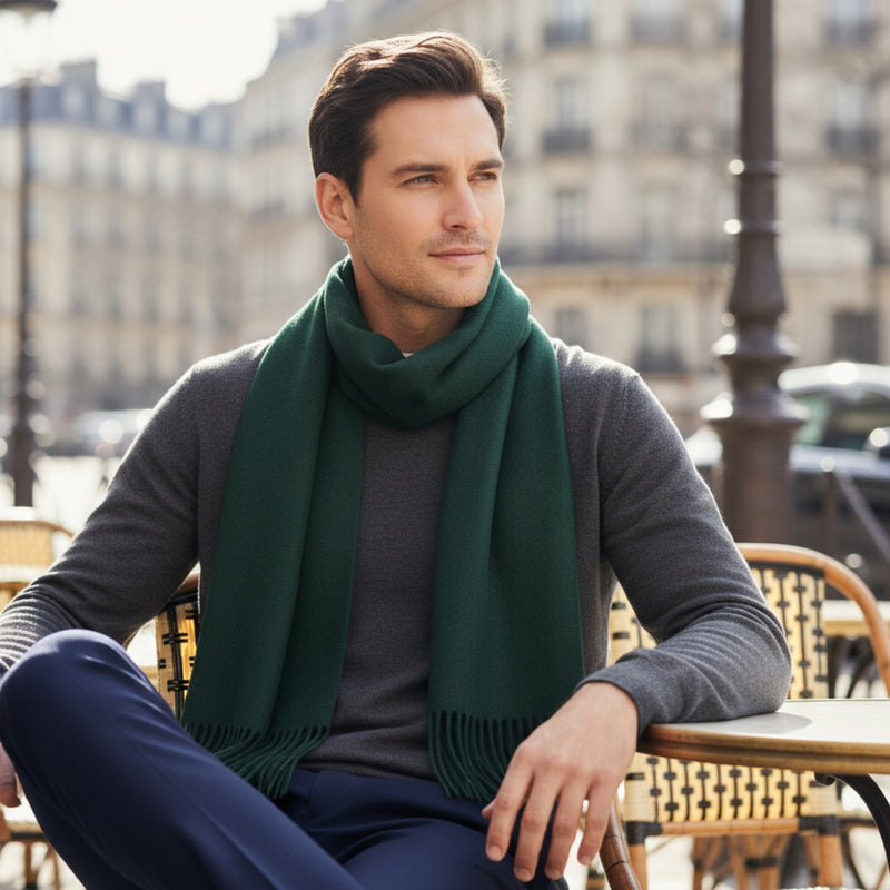 Écharpe classique vert sapin