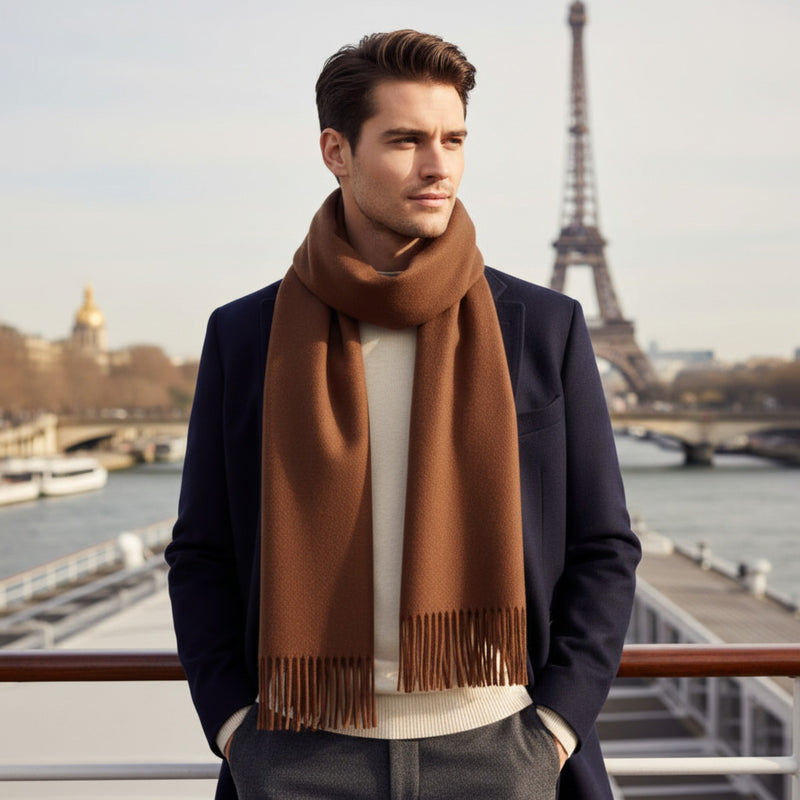Écharpe classique marron