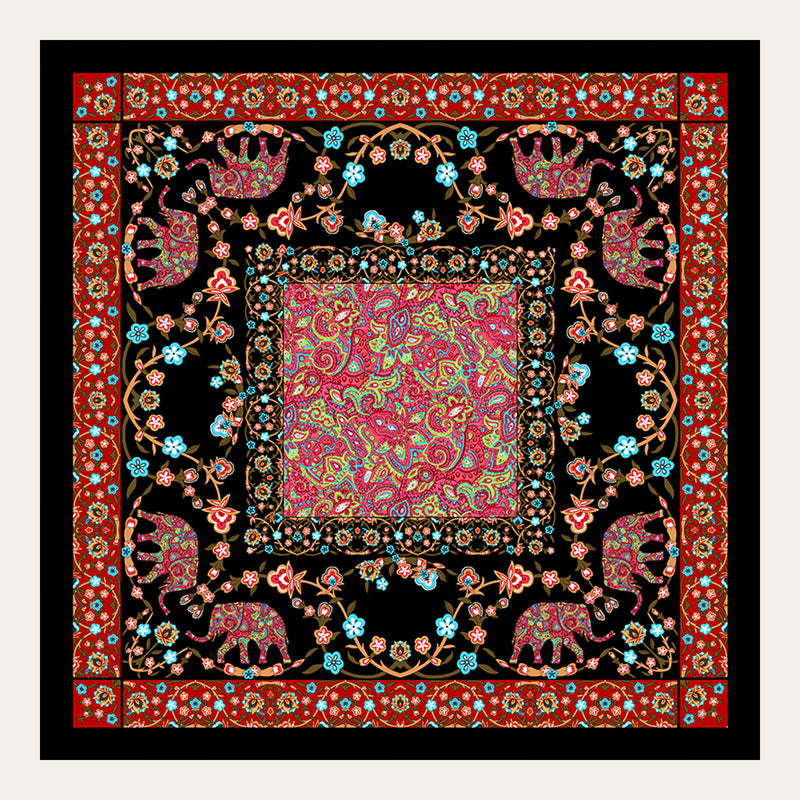 Carré en soie Lookeven Alina — vue du foulard