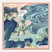 Carré en soie Lookeven Anaïs — vue du foulard