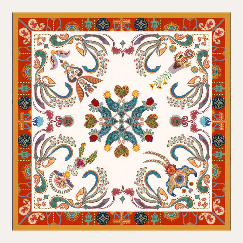 Carré en soie Lookeven Anaya — vue du foulard