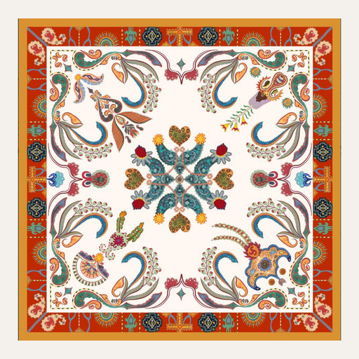 Carré en soie Lookeven Anaya — vue du foulard