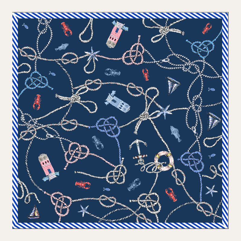 Carré en soie Lookeven Andrea — vue du foulard