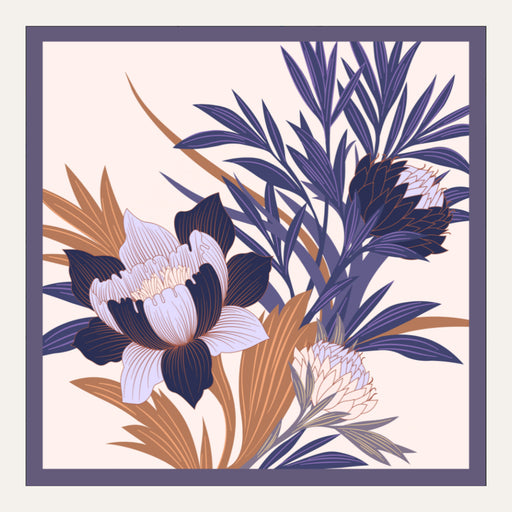 Carré en soie Lookeven Aurore — vue du foulard