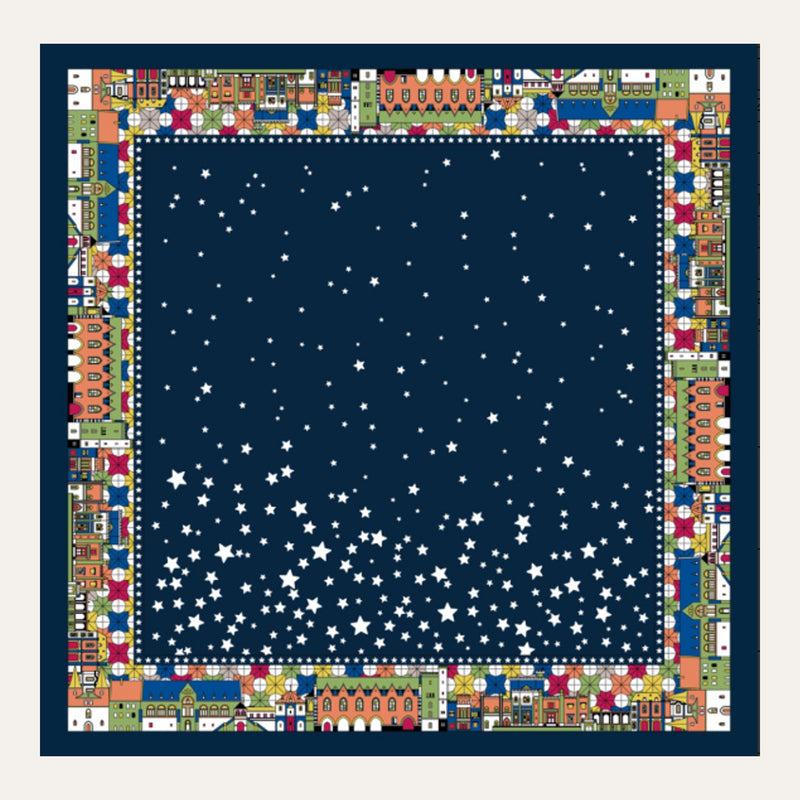 Carré en soie Lookeven Carla — vue du foulard