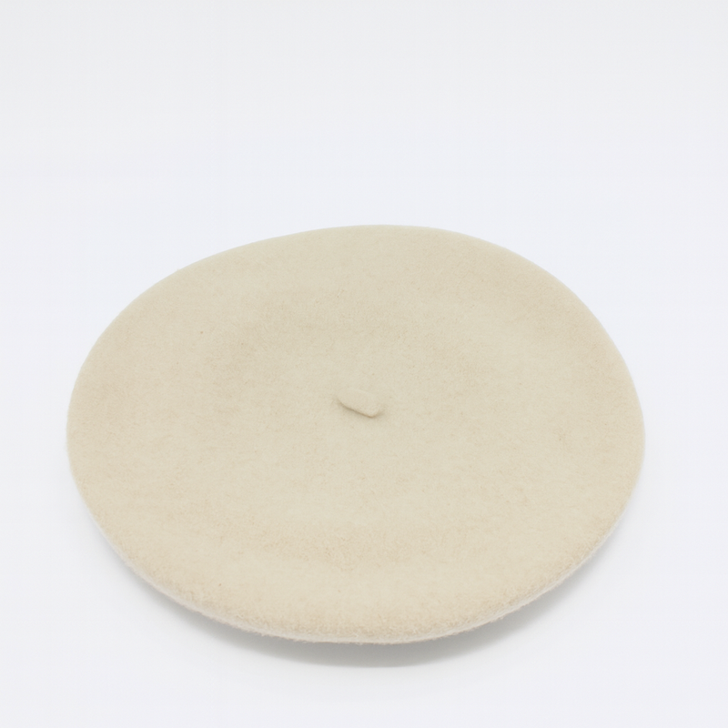 Béret Femme Laine Beige