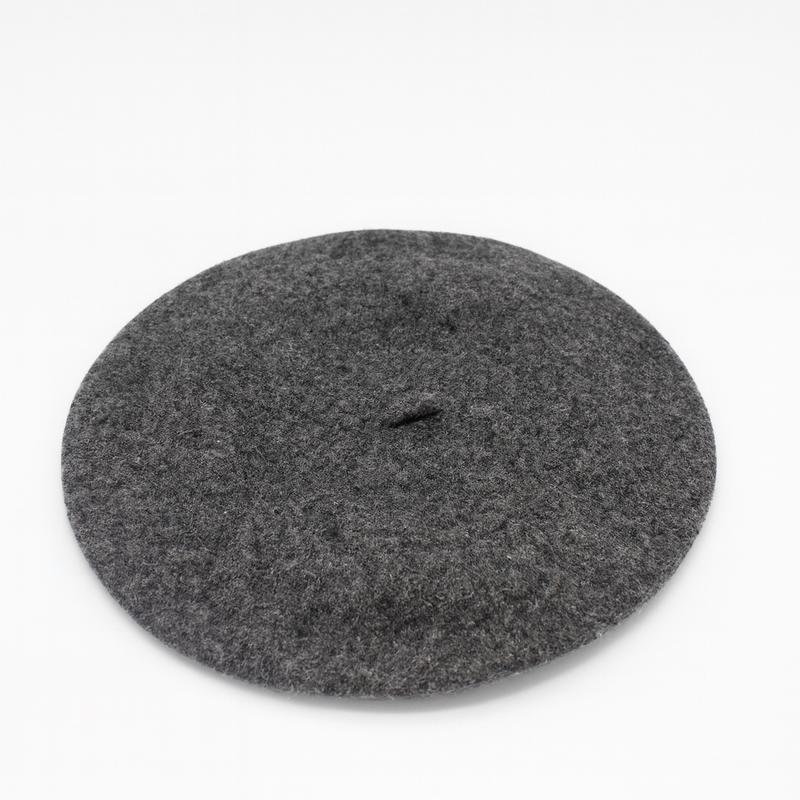 Béret Femme Laine Gris foncé