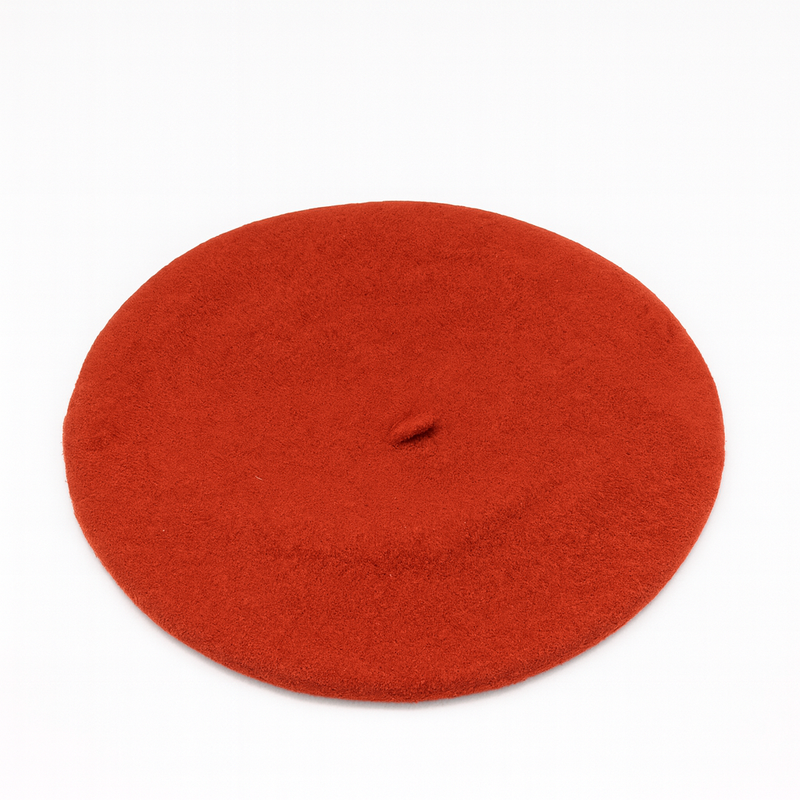 Béret Femme Laine Rouille