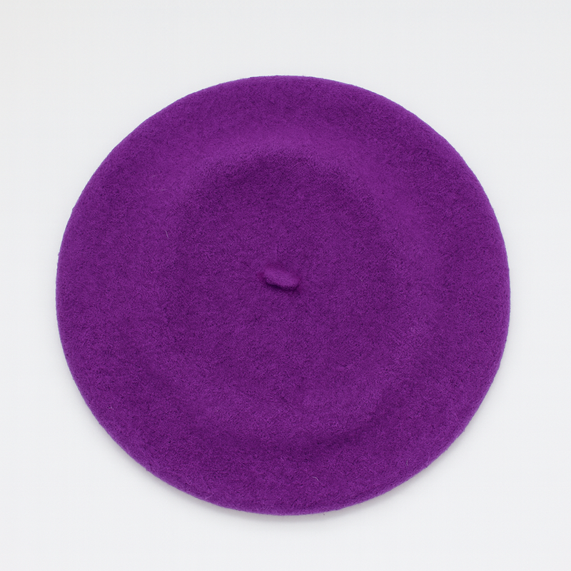 Béret Femme Laine Violet foncé