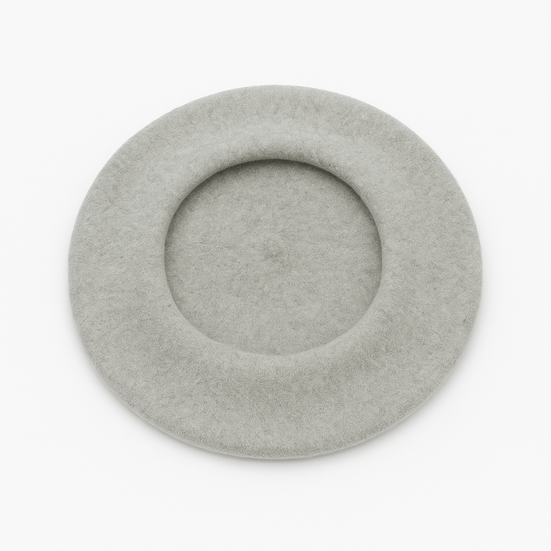 Béret Femme Laine Gris clair