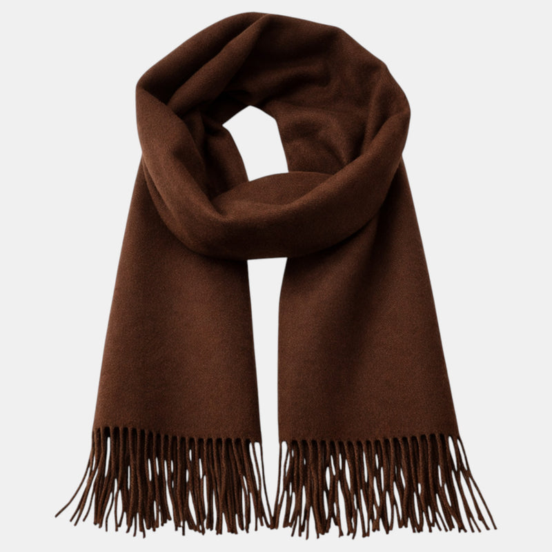 Écharpe classique marron foncé