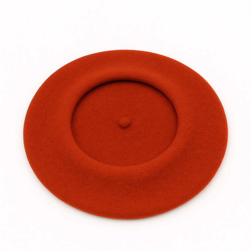 Béret Femme Laine Rouille