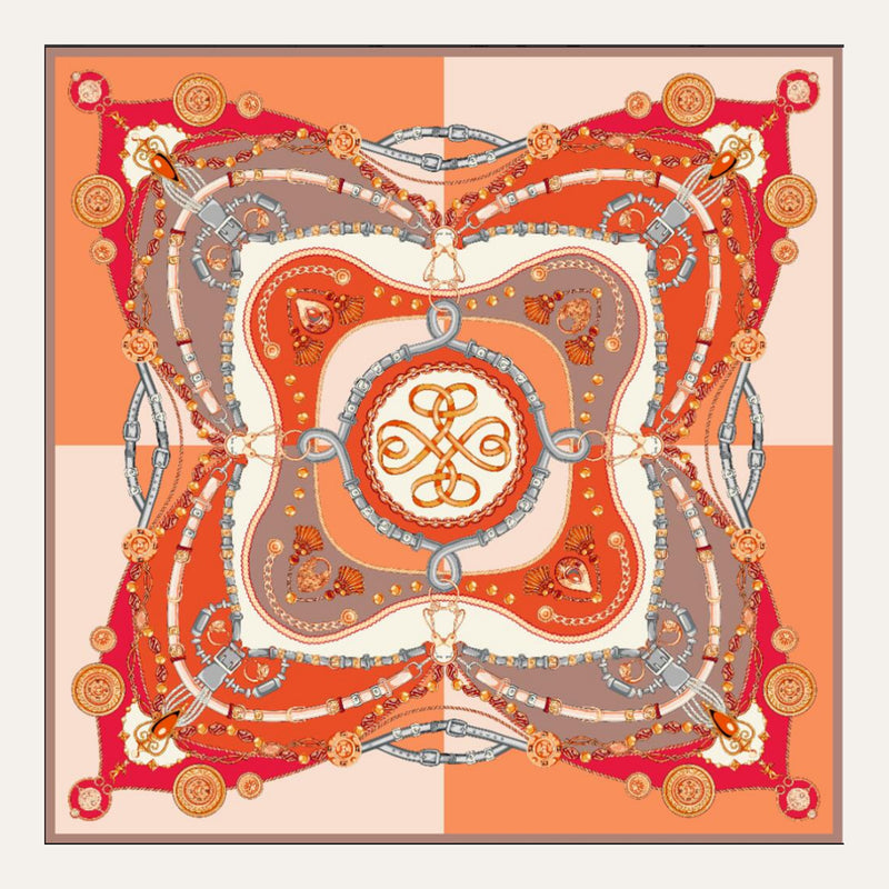 Carré en soie Lookeven Charlotte — vue du foulard