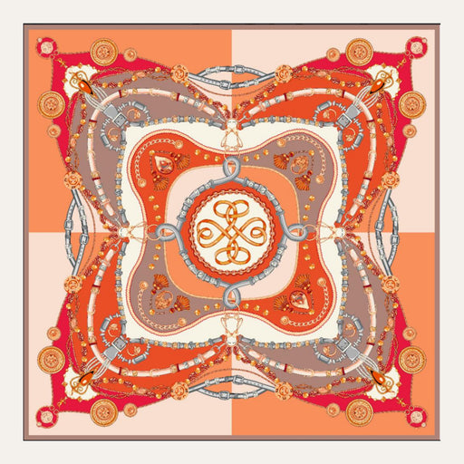 Carré en soie Lookeven Charlotte — vue du foulard