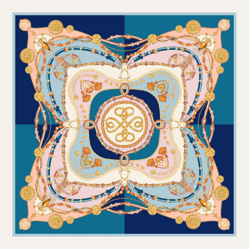 Carré en soie Lookeven Cindy — vue du foulard