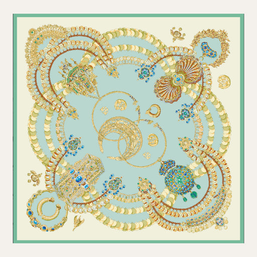 Carré en soie Lookeven Dolores — vue du foulard