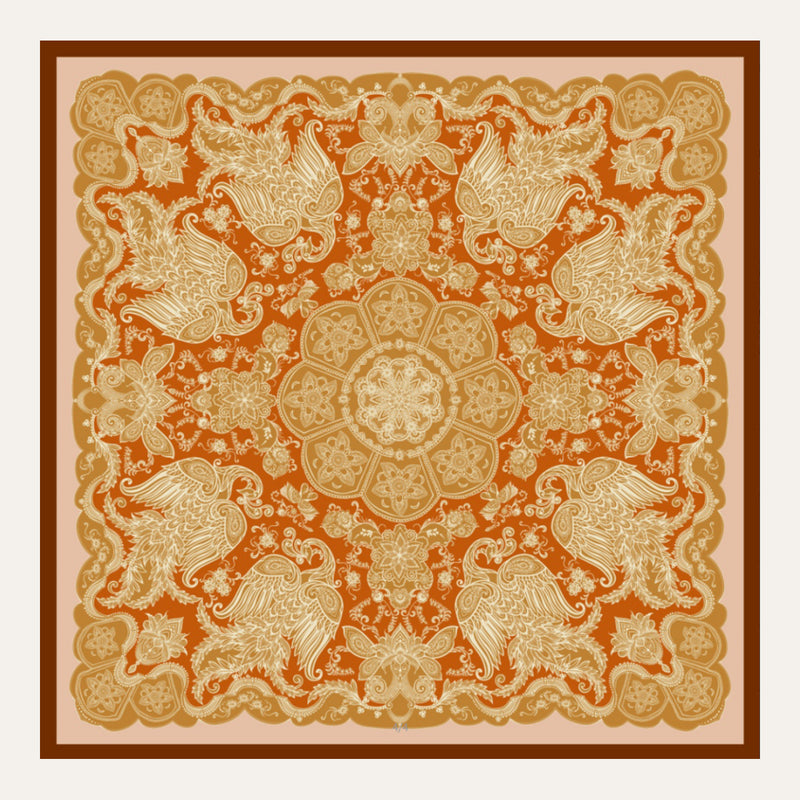 Carré en soie Lookeven Elizabeth — vue du foulard