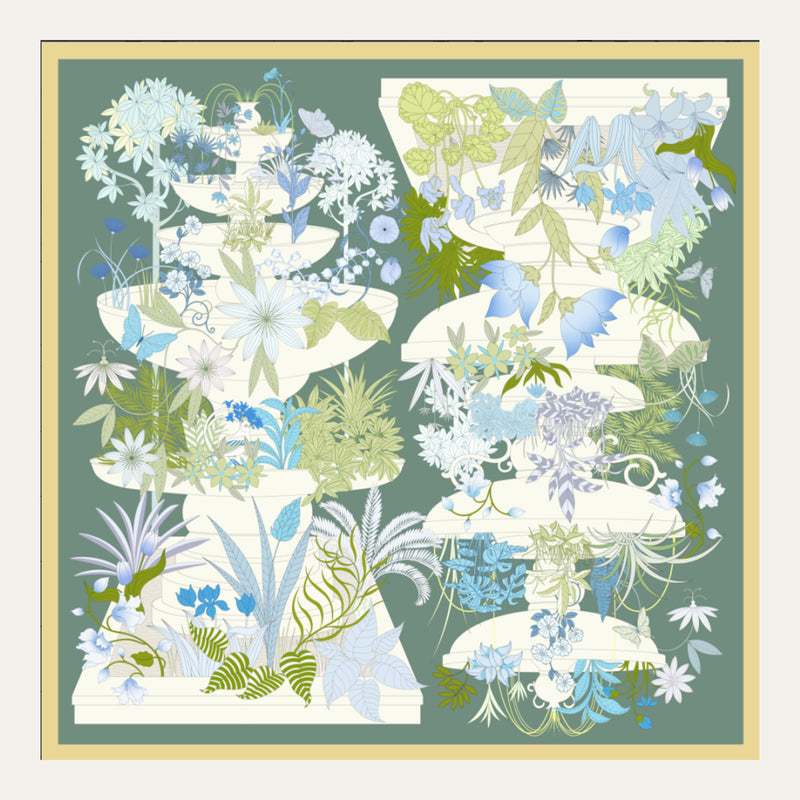 Carré en soie Lookeven Emiliana — vue du foulard