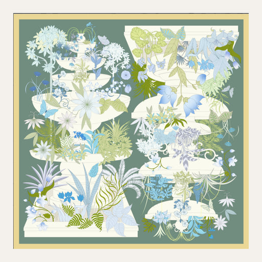 Carré en soie Lookeven Emiliana — vue du foulard