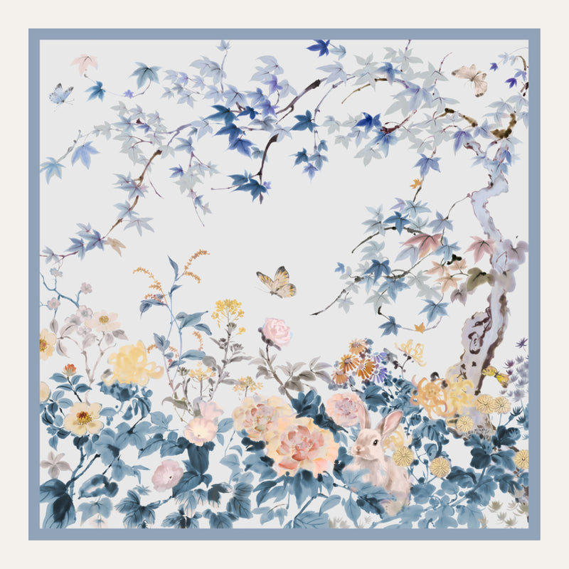 Carré en soie Lookeven Heidi — vue du foulard