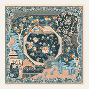 Carré en soie Lookeven Ida — vue du foulard