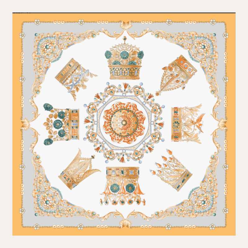 Carré en soie Lookeven Nathalie — vue du foulard