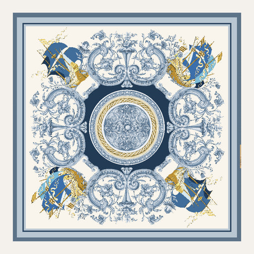 Carré en soie Lookeven Tara — vue du foulard
