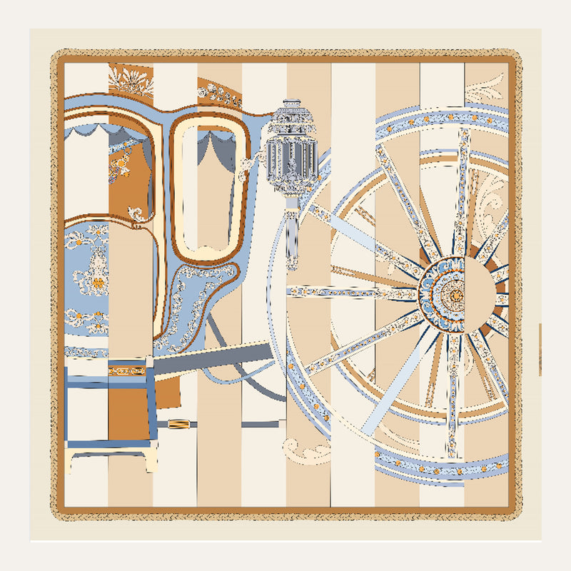Carré en soie Lookeven Thaïs — vue du foulard