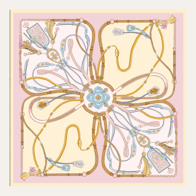 Carré en soie Lookeven Vanessa — vue du foulard